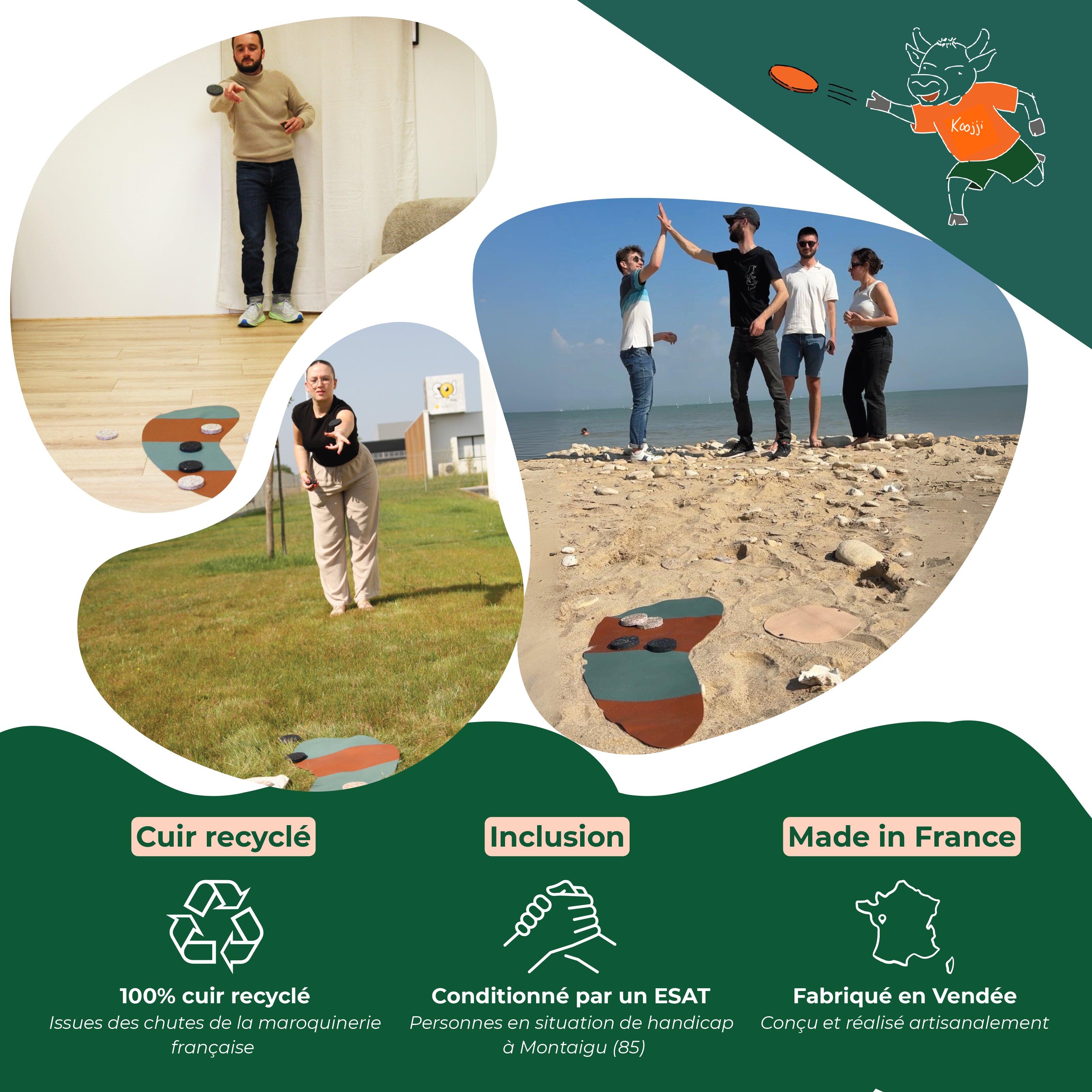 Le Pack duo KOOJJI - Une cible + un jeu de palets