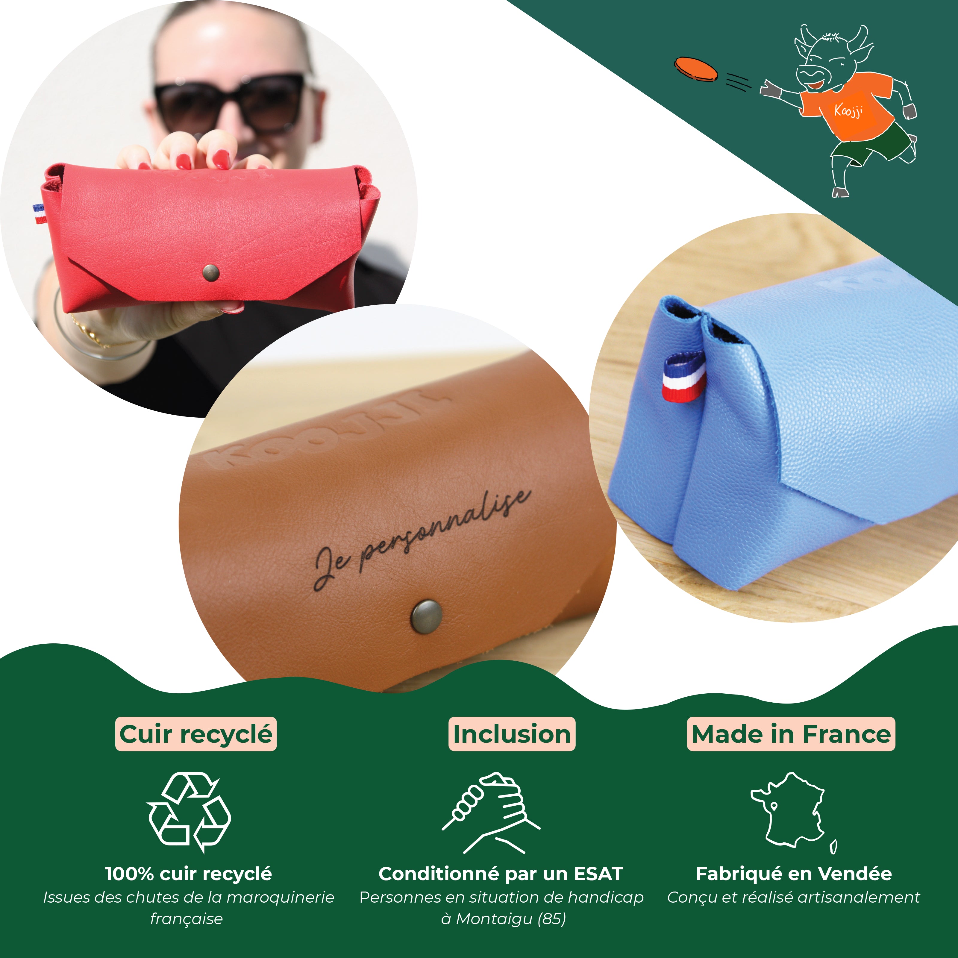 Jeu de palets d'intérieur et de plein air en cuir personnalisé