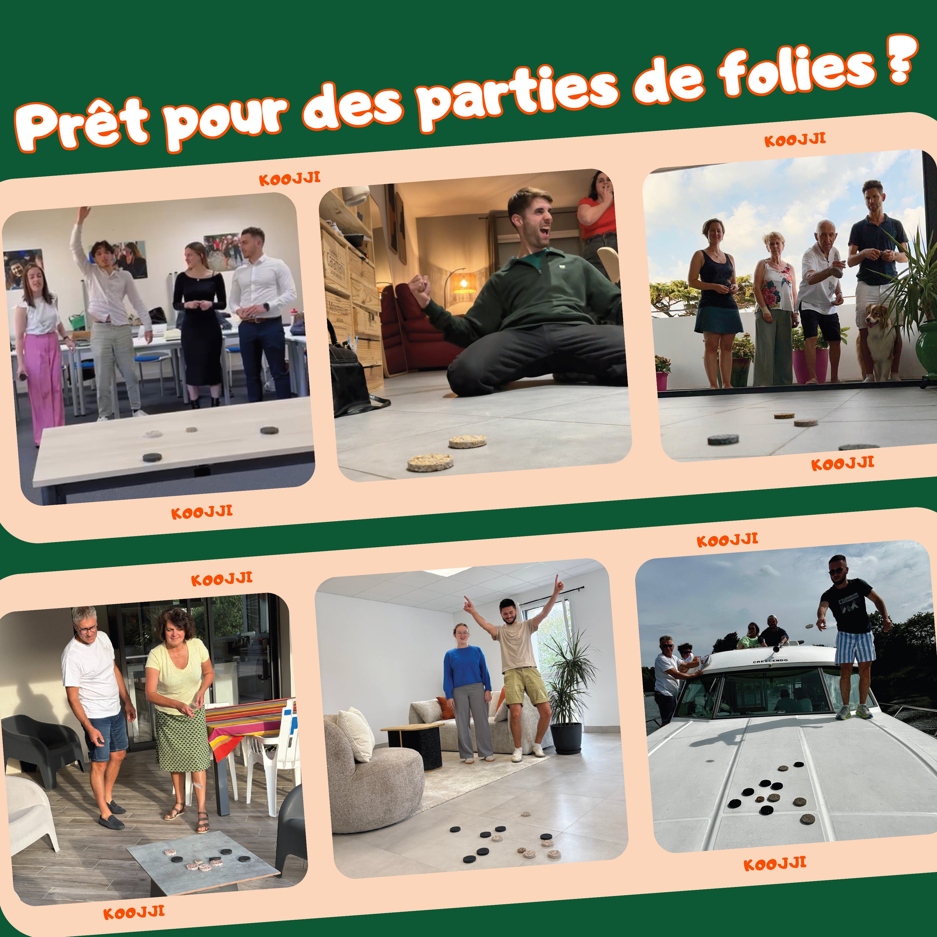 Jeu de palets d'intérieur et de plein air en cuir personnalisé