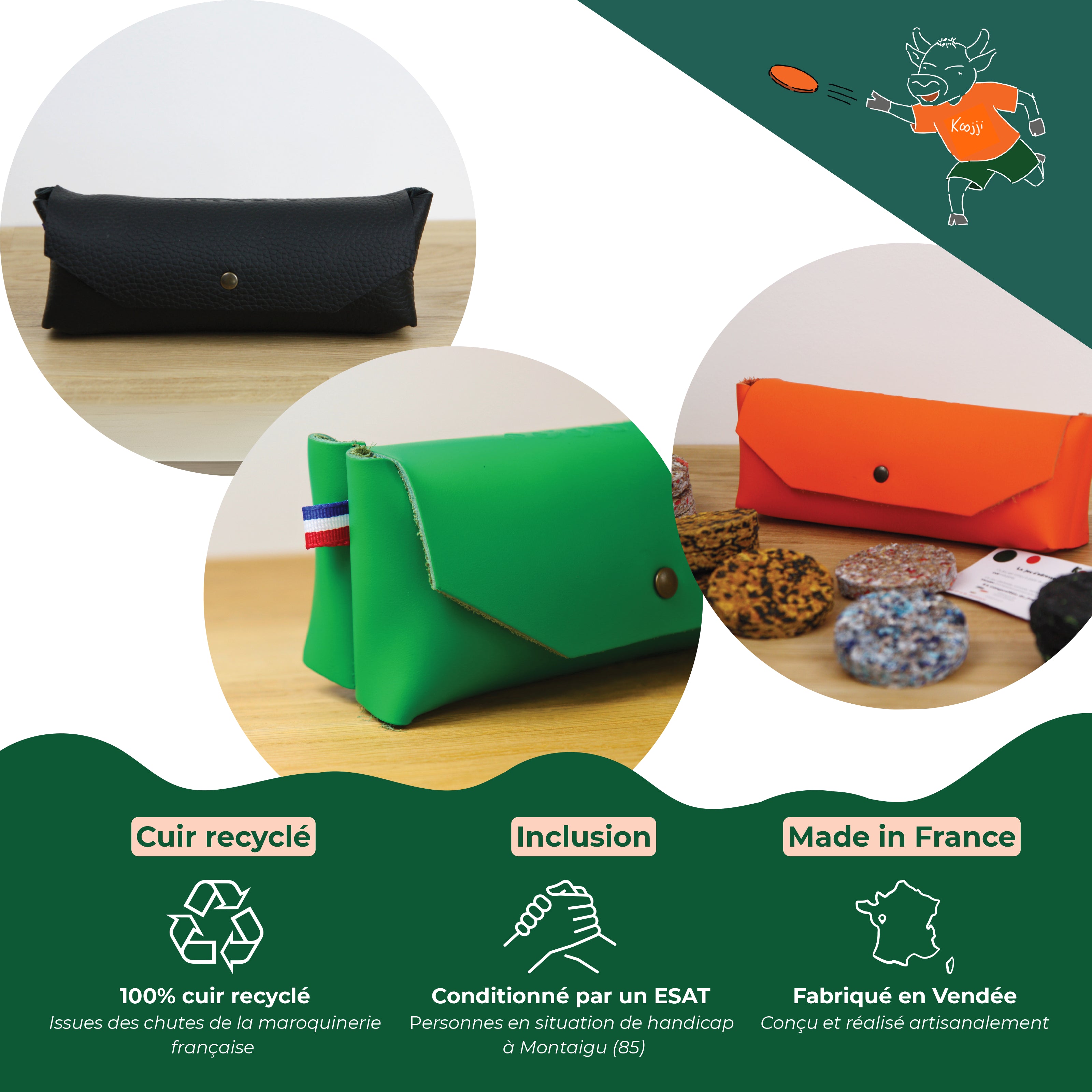 Jeu de palets XXL d'intérieur et de plein air en cuir