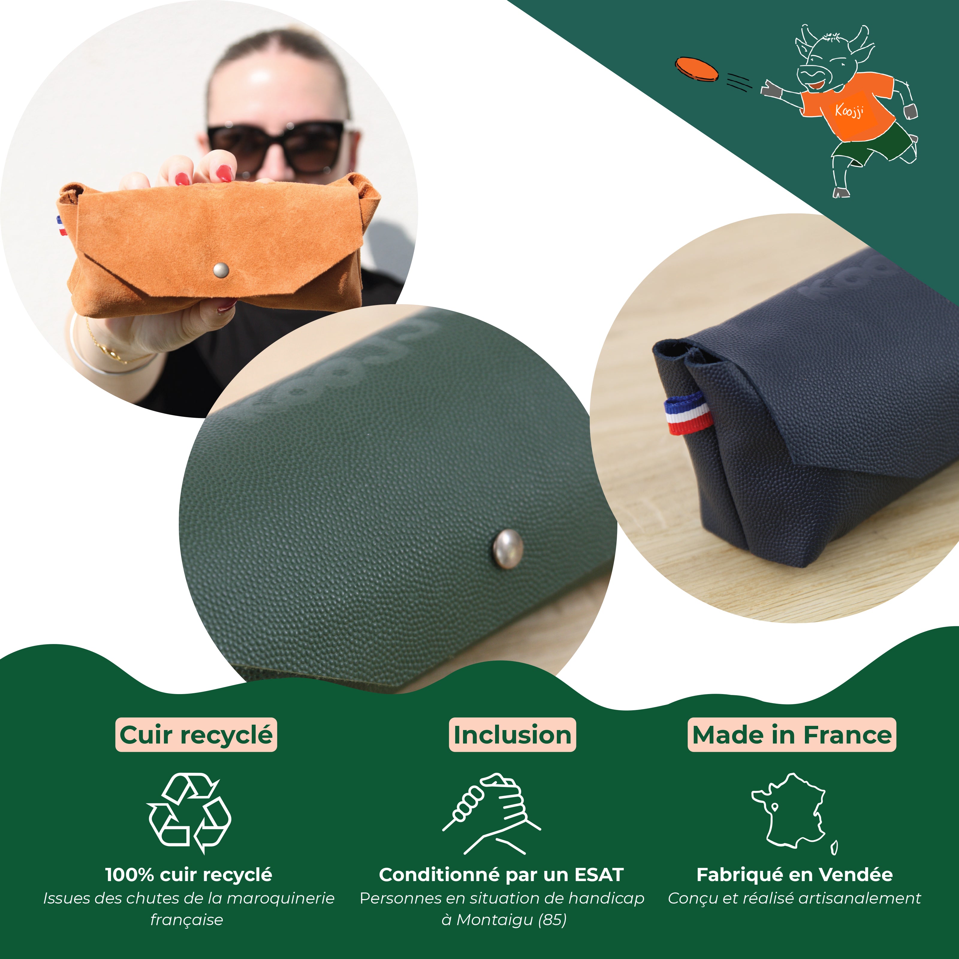 Jeu de palets d'intérieur et de plein air en cuir