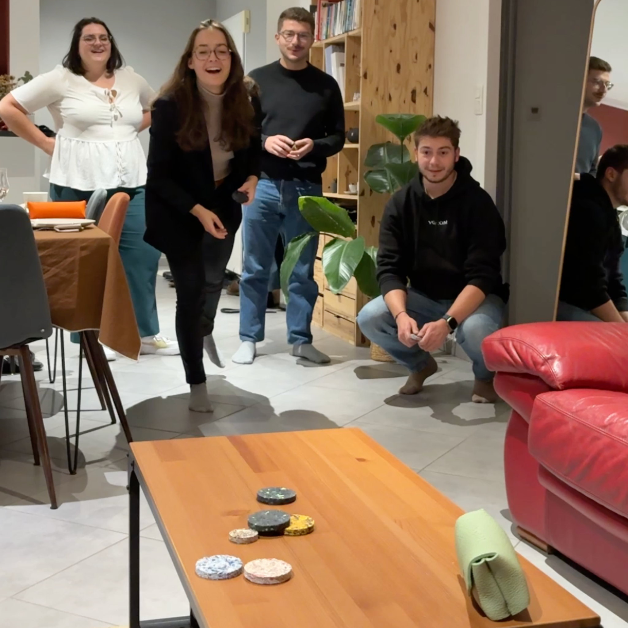 Jeu de palets d'intérieur et de plein air en cuir - LE FAMILIAL