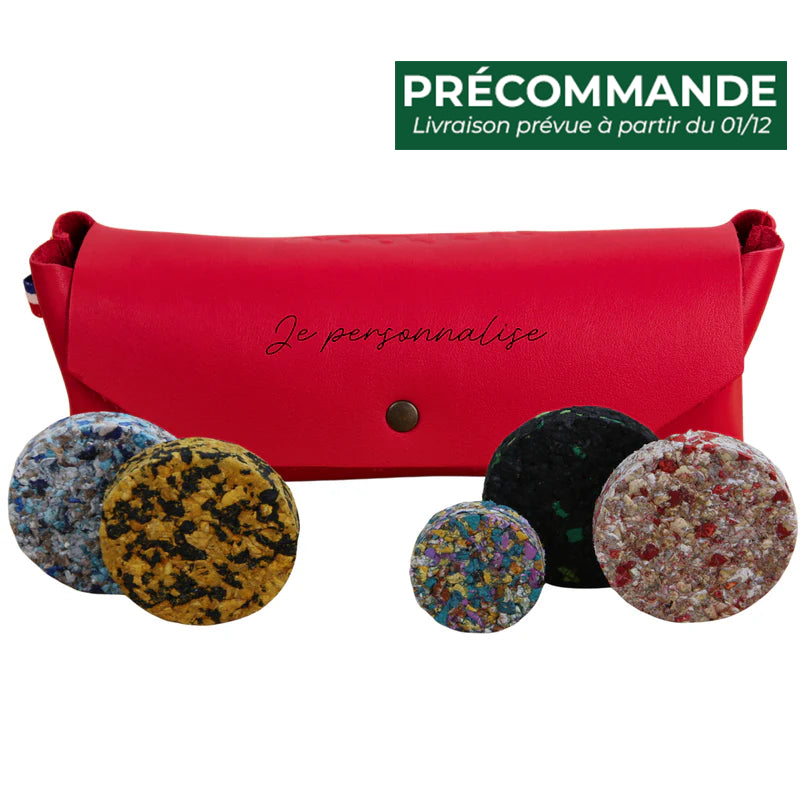 Jeu de palets XXL d'intérieur et de plein air en cuir personnalisé