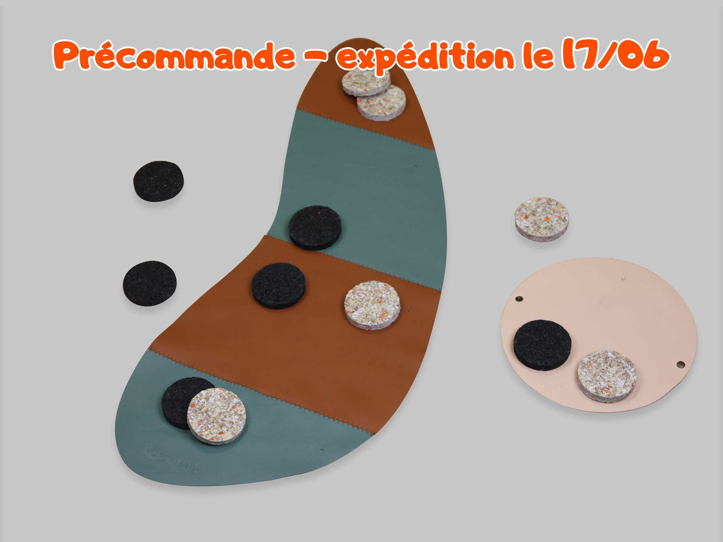 Cible en cuir pour jeu de palets - zones de points multiples