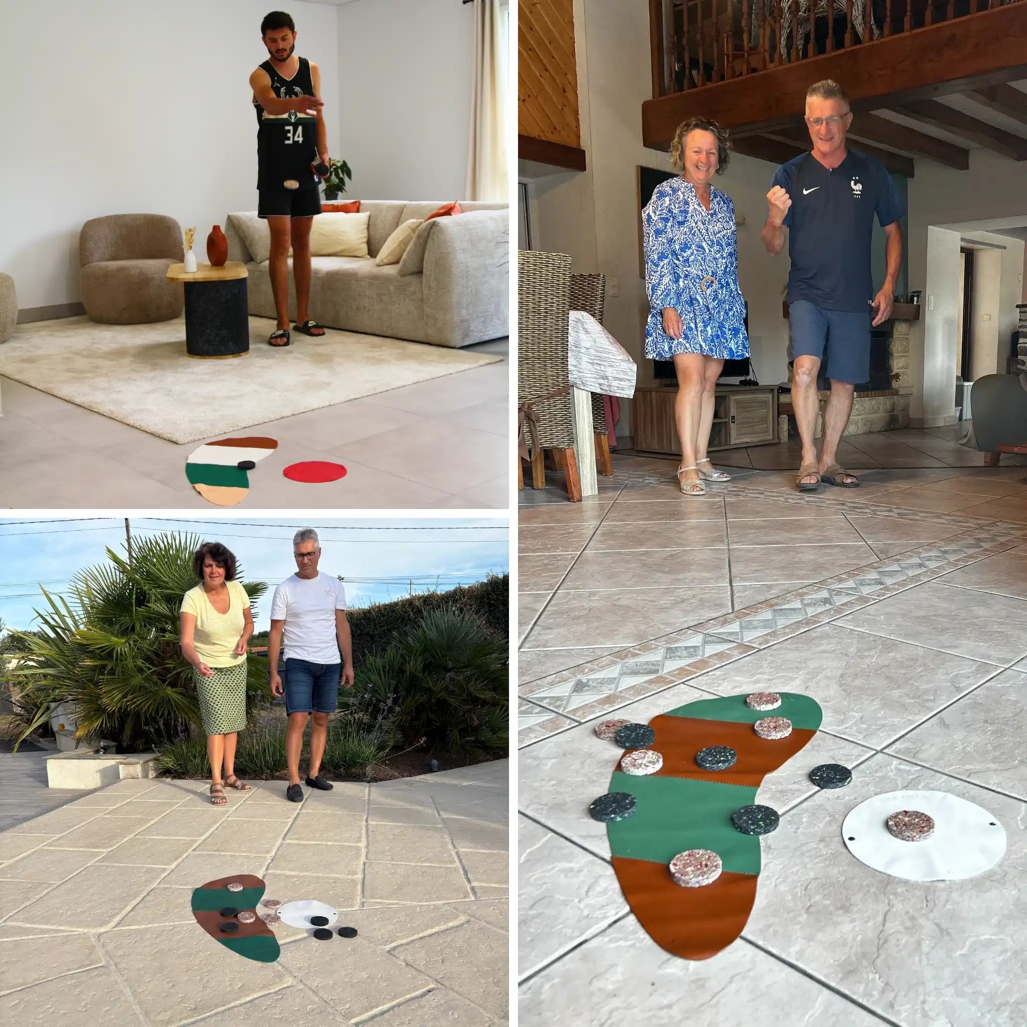 Pack duo KOOJJI, jeu d’adresse familial avec un jeu de palets et une cible pour jouer à en équipe